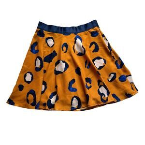 3.1 Phillip Lim for Target orange & blue animal print a-line mini skirt size 10